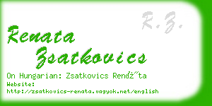 renata zsatkovics business card